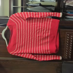 XS vineyard Vines cashmere sweater, red with white stripes